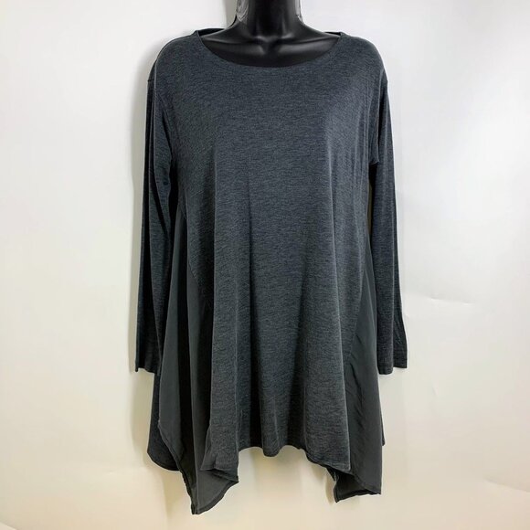 Eileen Fisher Women's Silk Blend Long Sleeve Round Neck Tunic Shirt Size XS‎ - Picture 1 of 11
